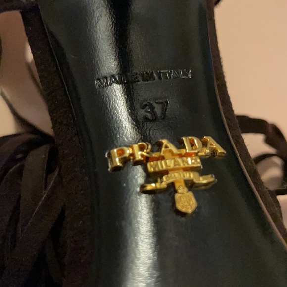 PRADA CALZATURE DONNA CAMOSCIO MORO 37 - Picture 13 of 13